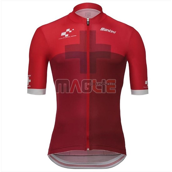 Maglia Tour de Suisse Manica Corta 2018 Cross Rosso - Clicca l'immagine per chiudere